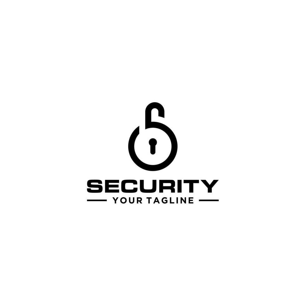 Letter S with padlock for security logo design vector