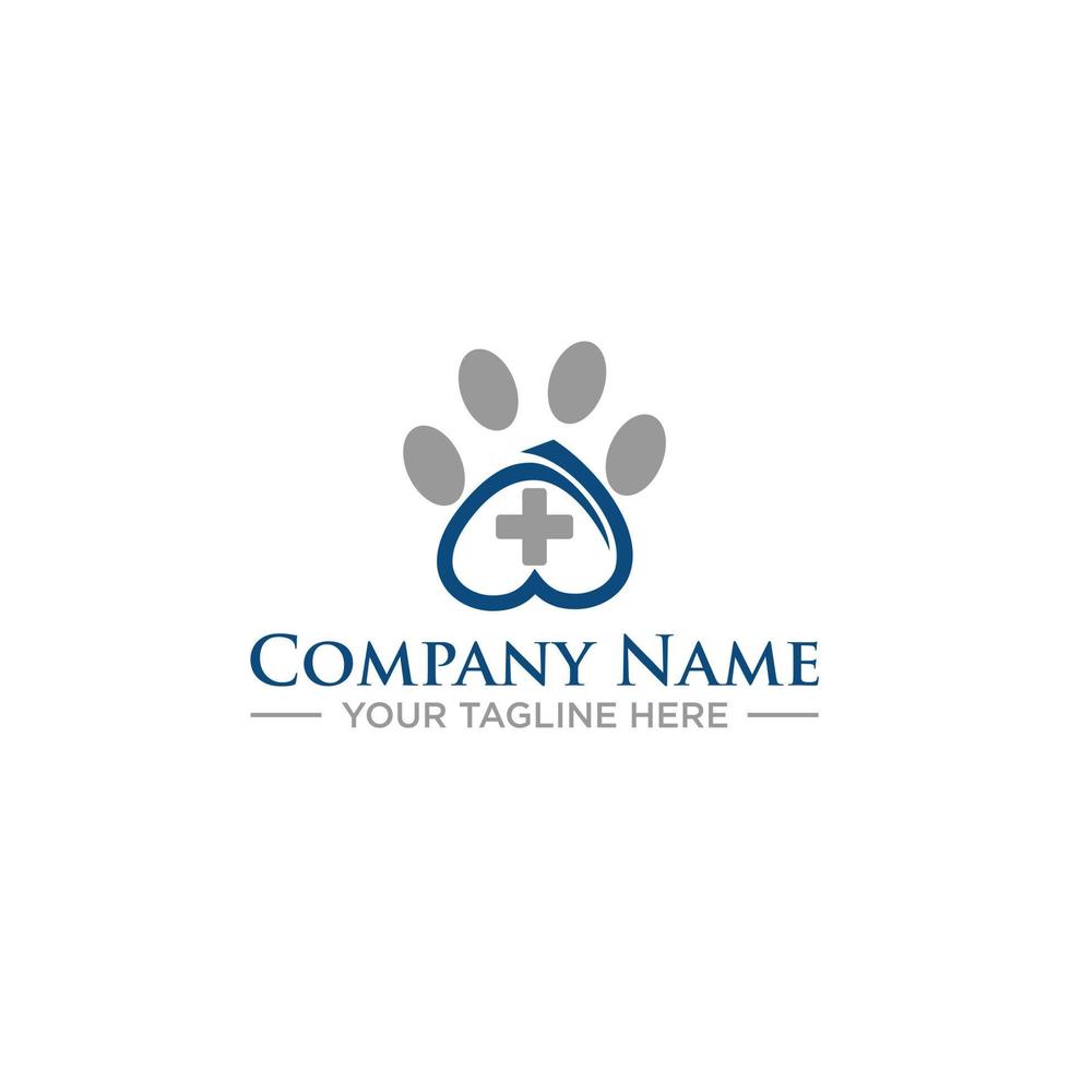 Animal and pet clinic logo design vector