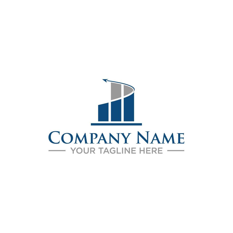 Logo design or symbol for business consulting company, or accounting financial vector