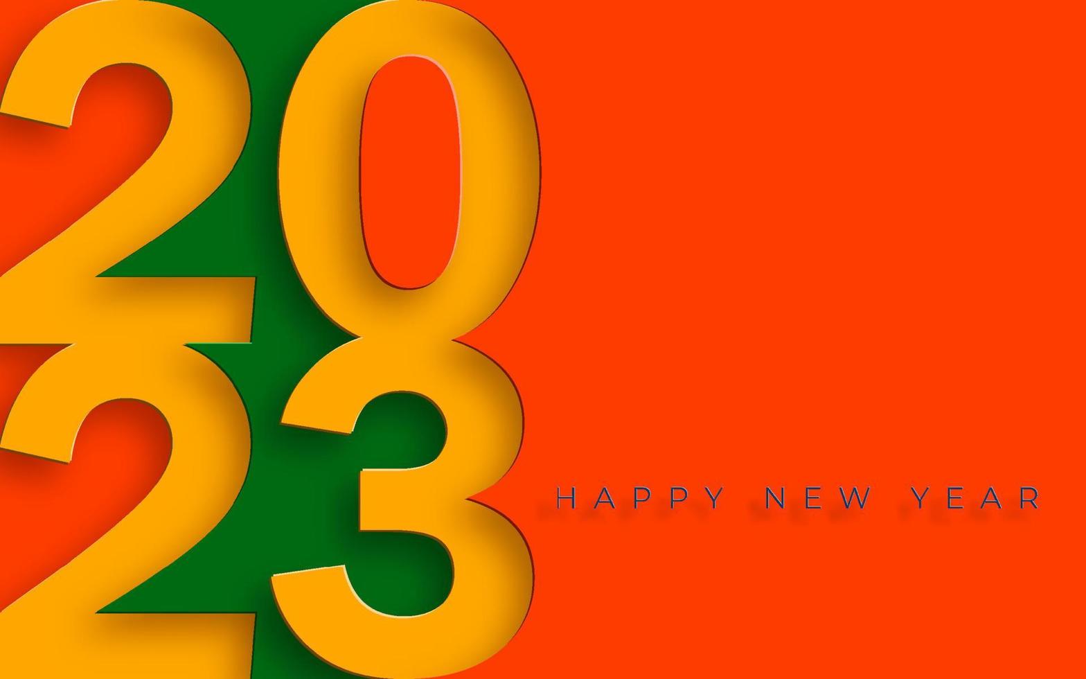 feliz año nuevo 2023, patrón festivo sobre fondo de color vector