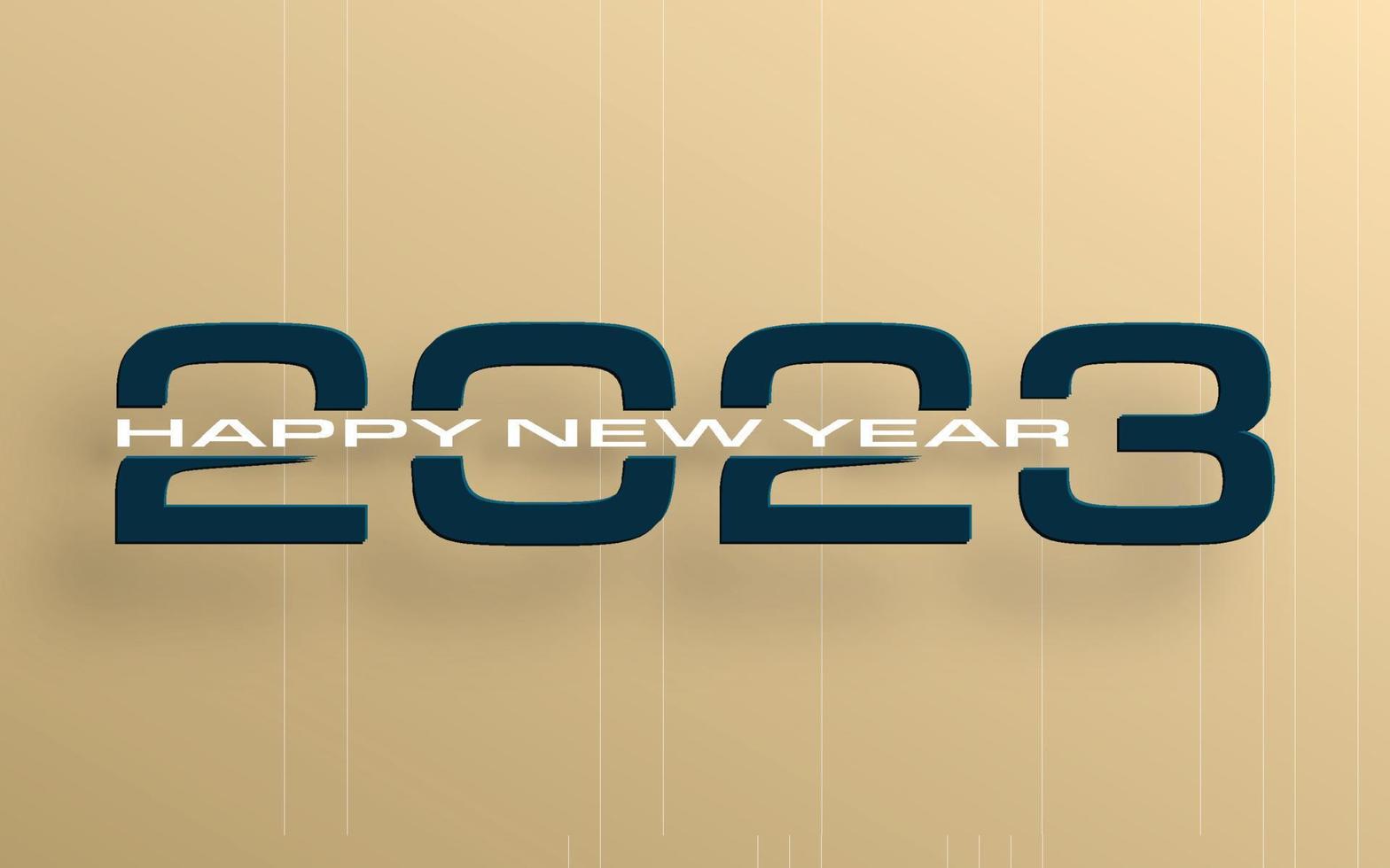 Happy New Year 2023, festive pattern on color background vector