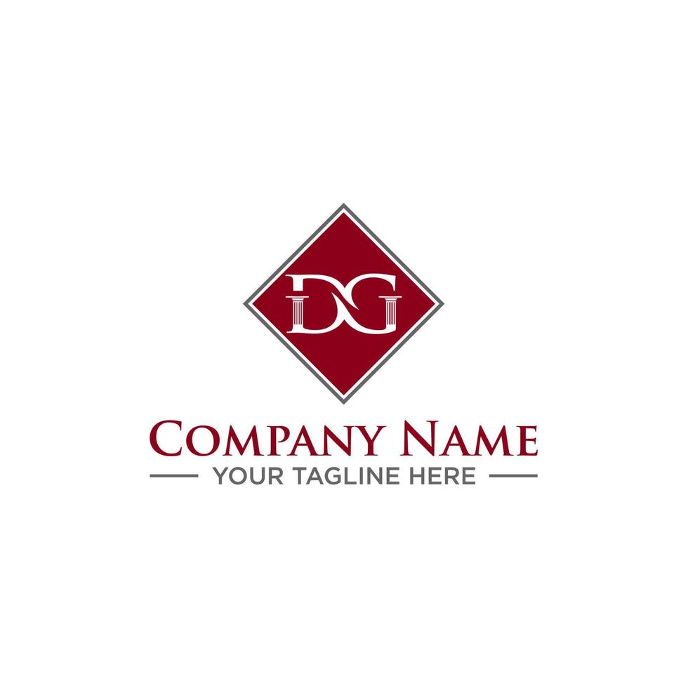 DG Law Firm Initial for Your Company Logo Sign Design vector