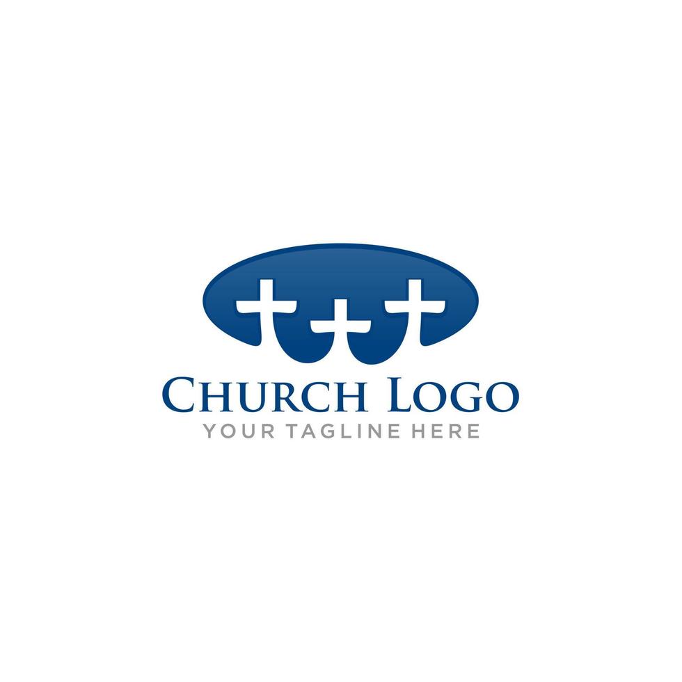 diseño de letrero de logotipo de iglesia vector