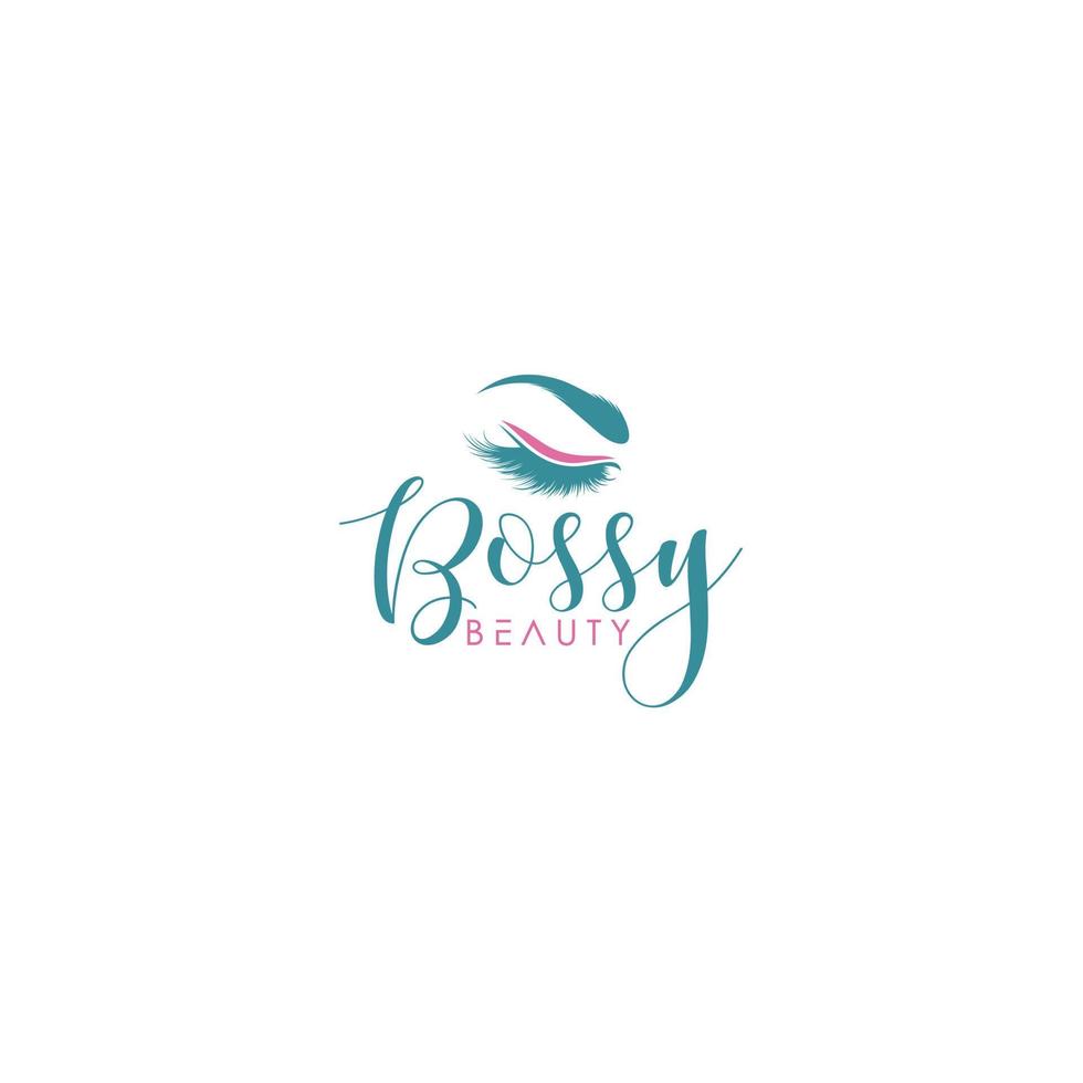 Beauty Eye Bossy Logo Sign Symbol Icon vector