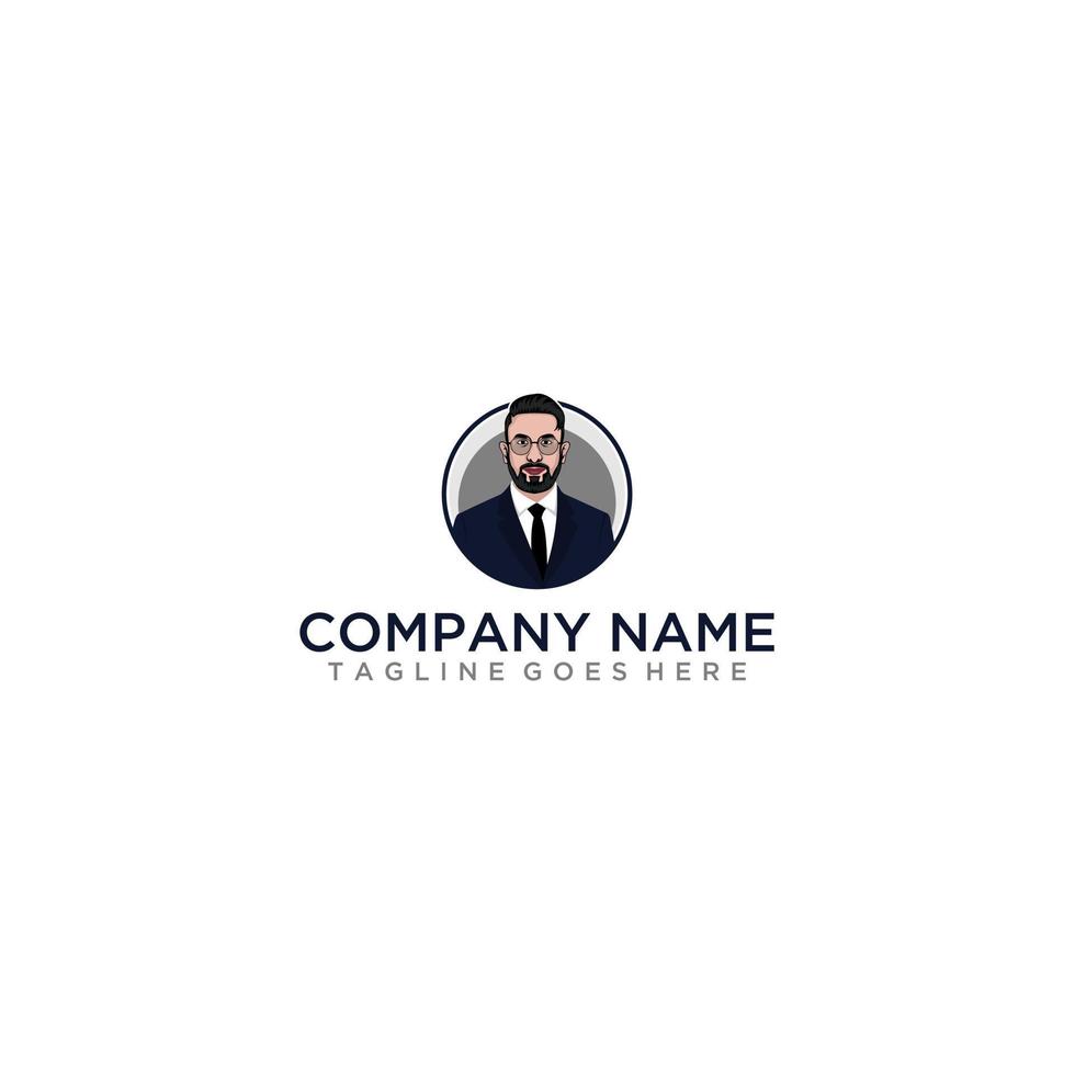 Businessman logo sign design vector