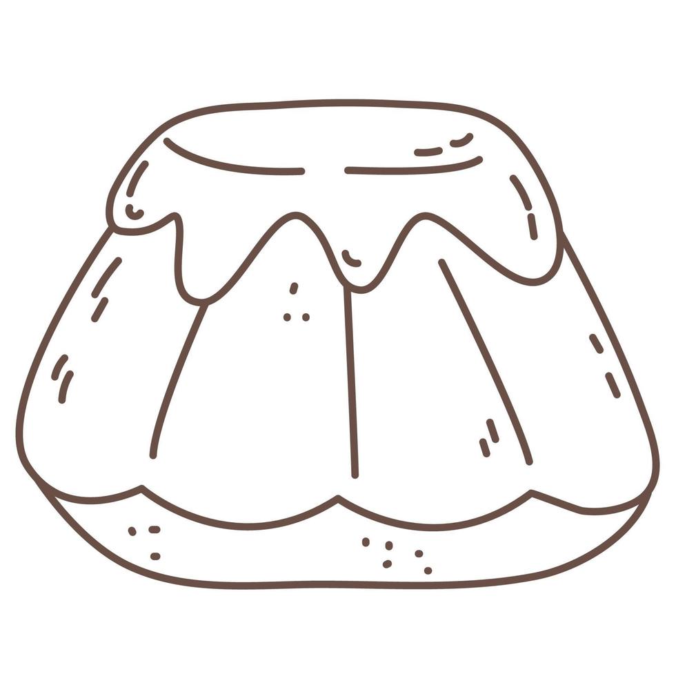Rum baba cupcake vector