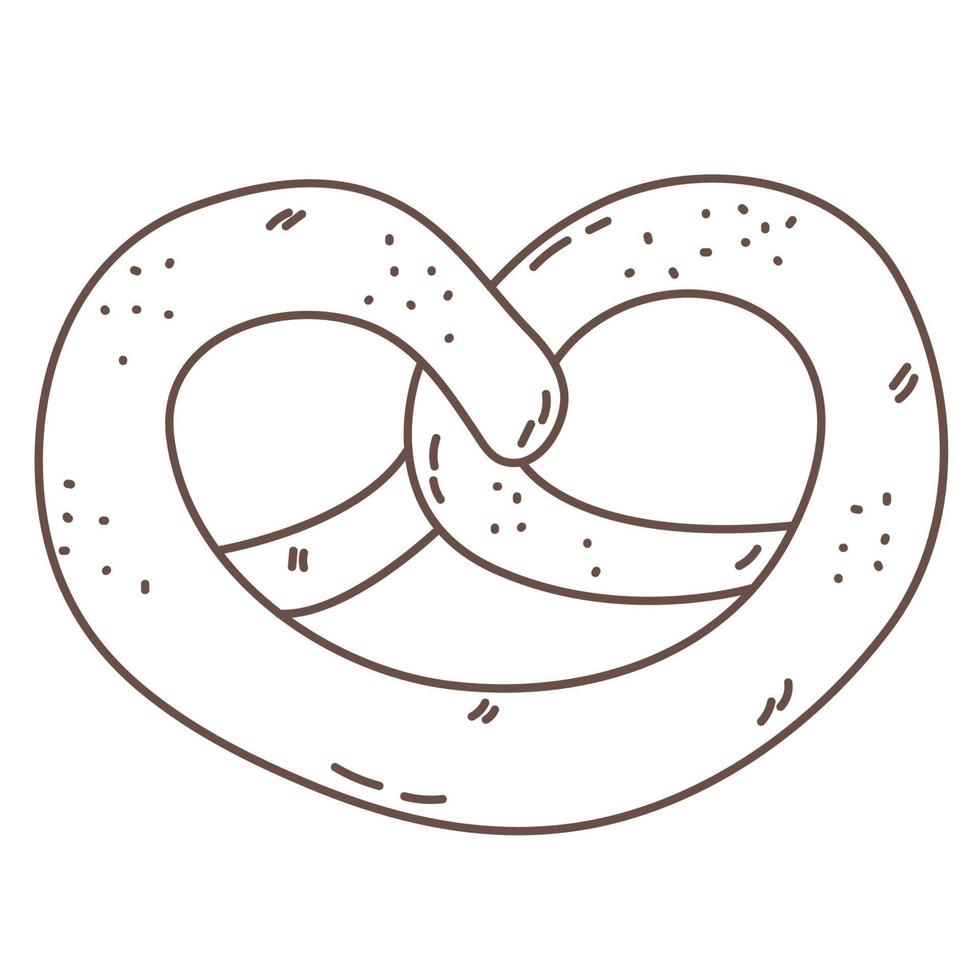 Pretzel with salt vector