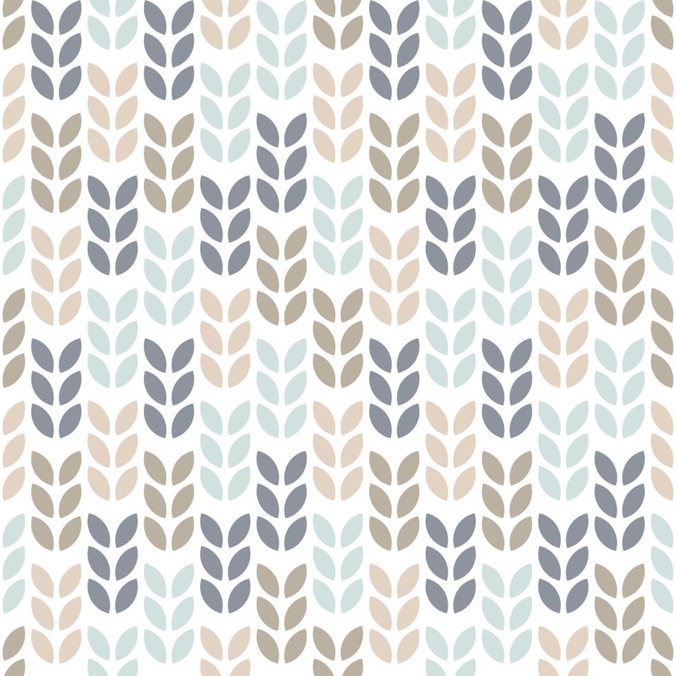 Simple floral seamless pattern. Scandinavian style geometric leaves. Vector wallpaper.