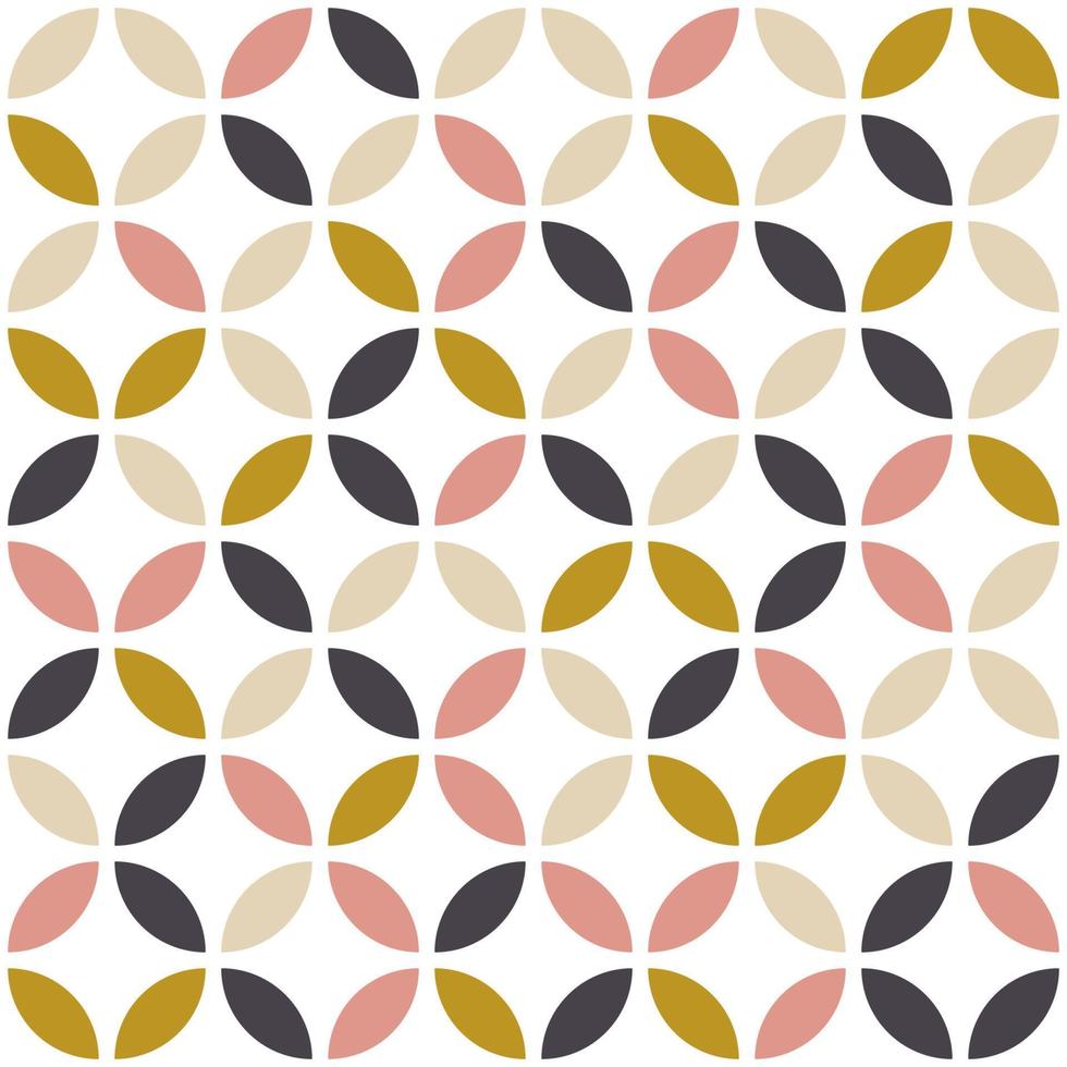Geometric seamless pattern in scandinavian style. Mid century design. Vector wallpaper.