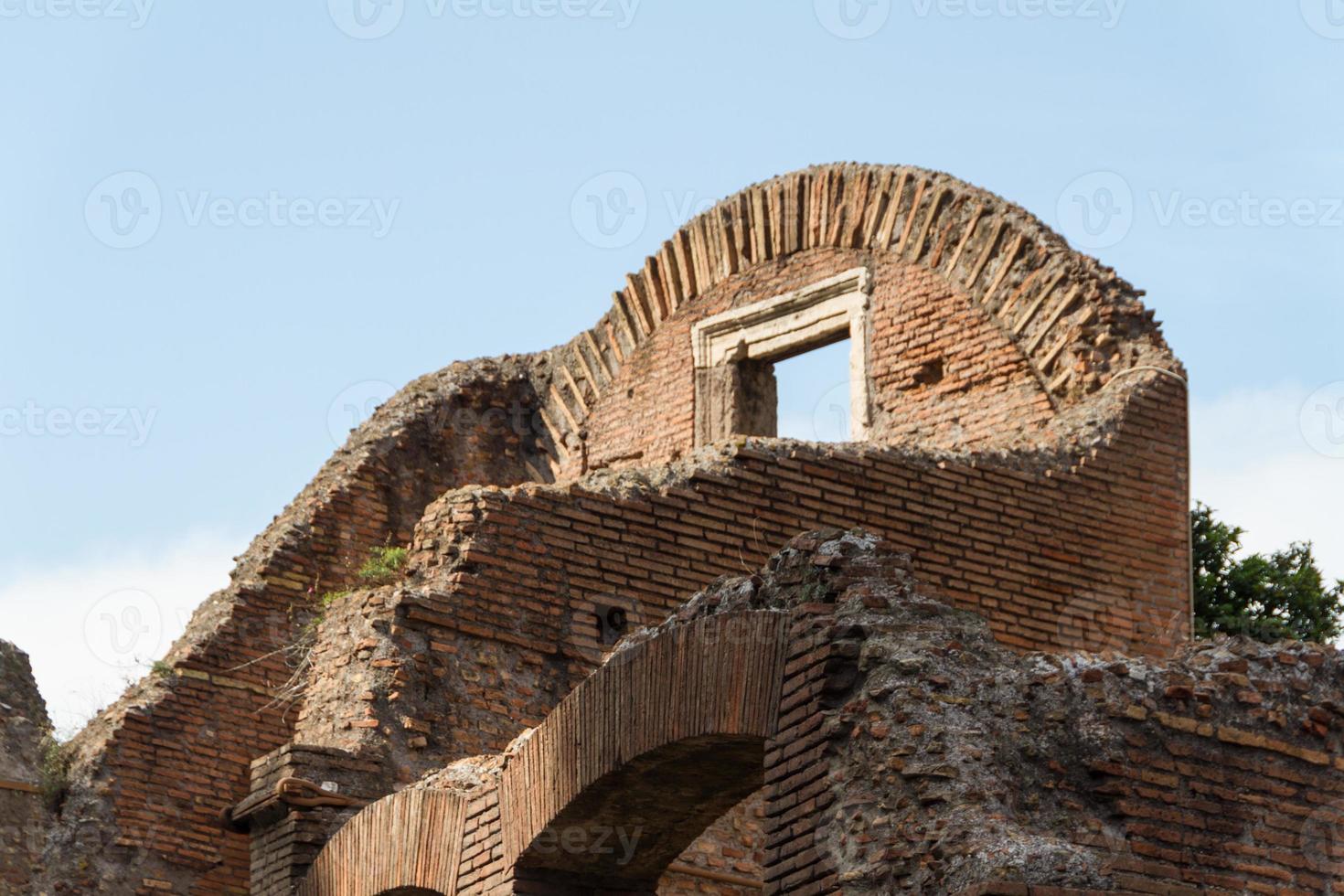 Building ruins and ancient columns  in Rome, Italy photo