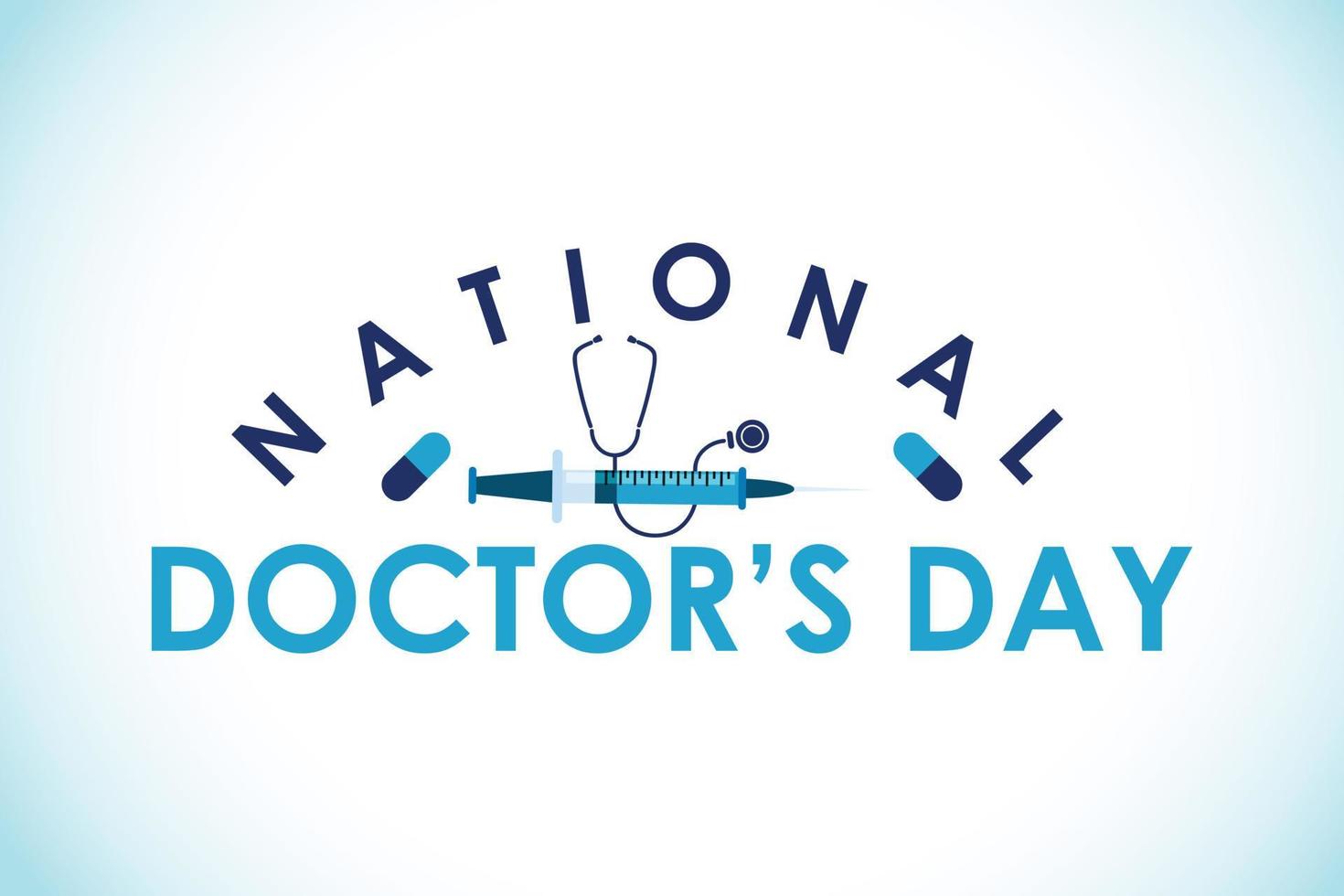día nacional del médico. plantilla del día mundial de los médicos. ilustración vectorial vector