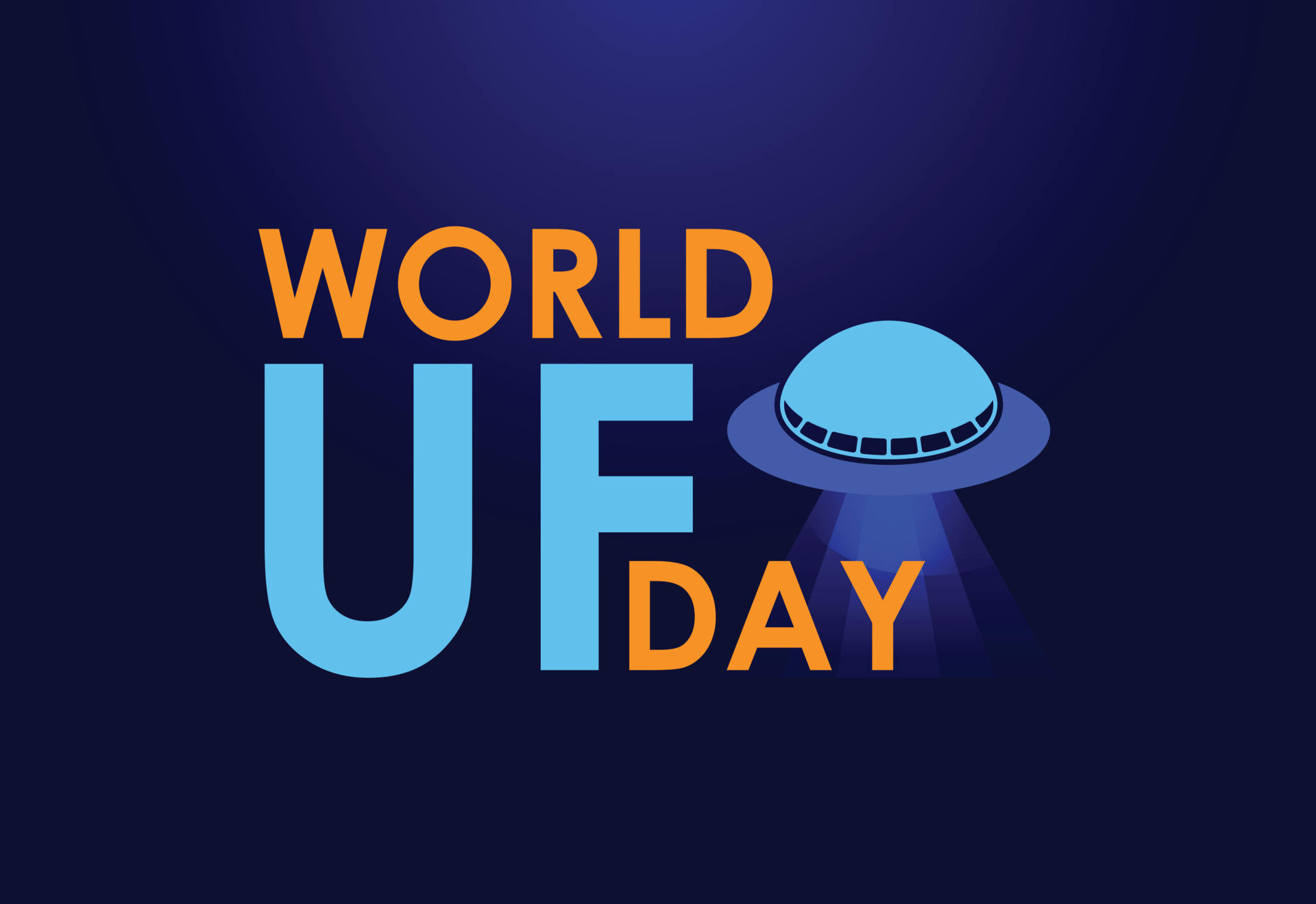 Happy World UFO day. UFO flying spaceship. Vector illustration. 8914622