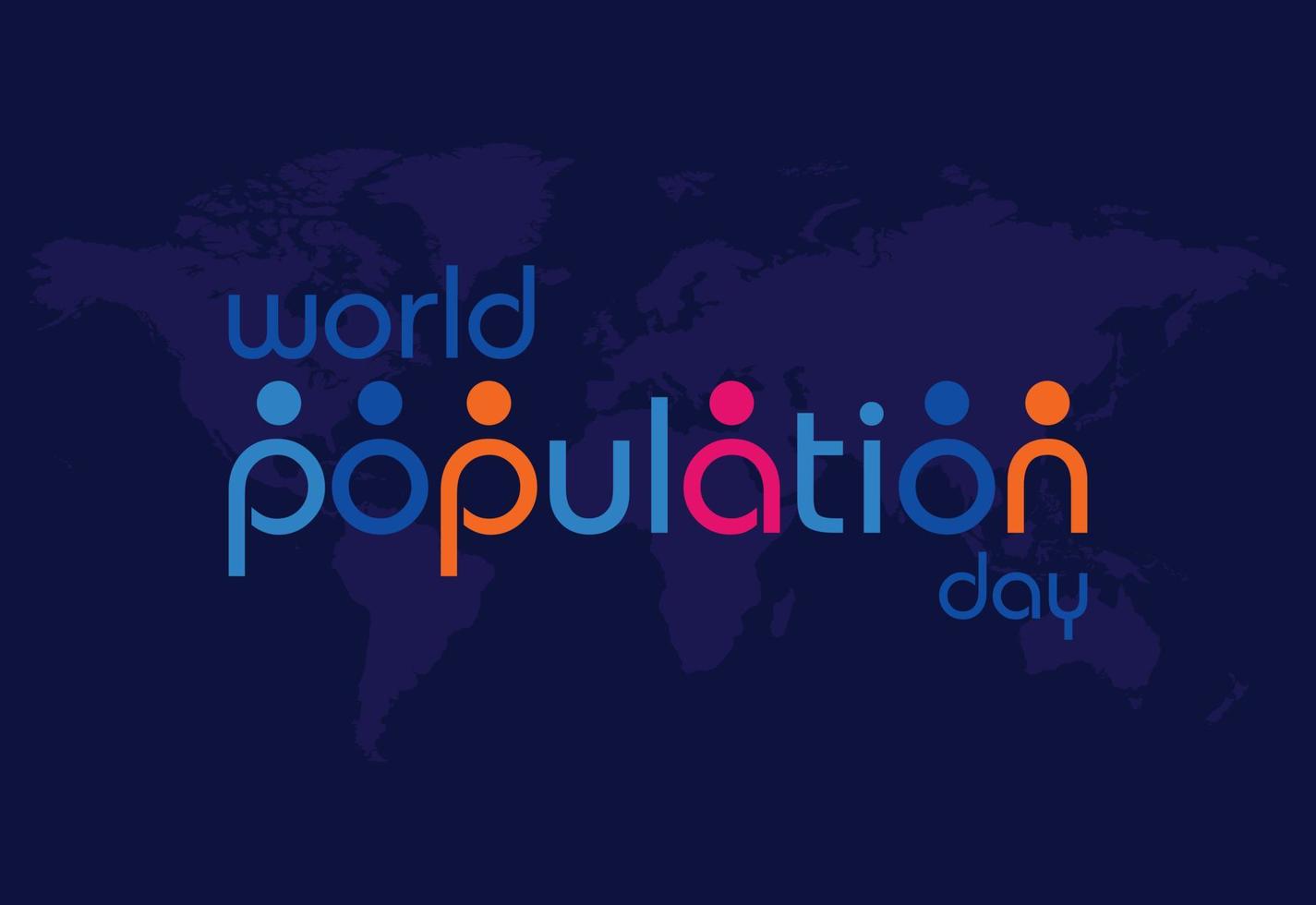 World Population Day July 11. Holiday concept. Background template vector illustration.