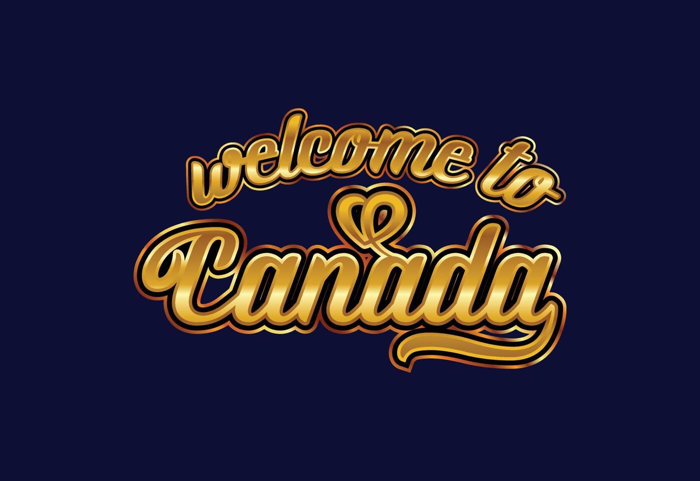 Welcome To Canada Word Text Creative Font Design Illustration. Welcome sign vector