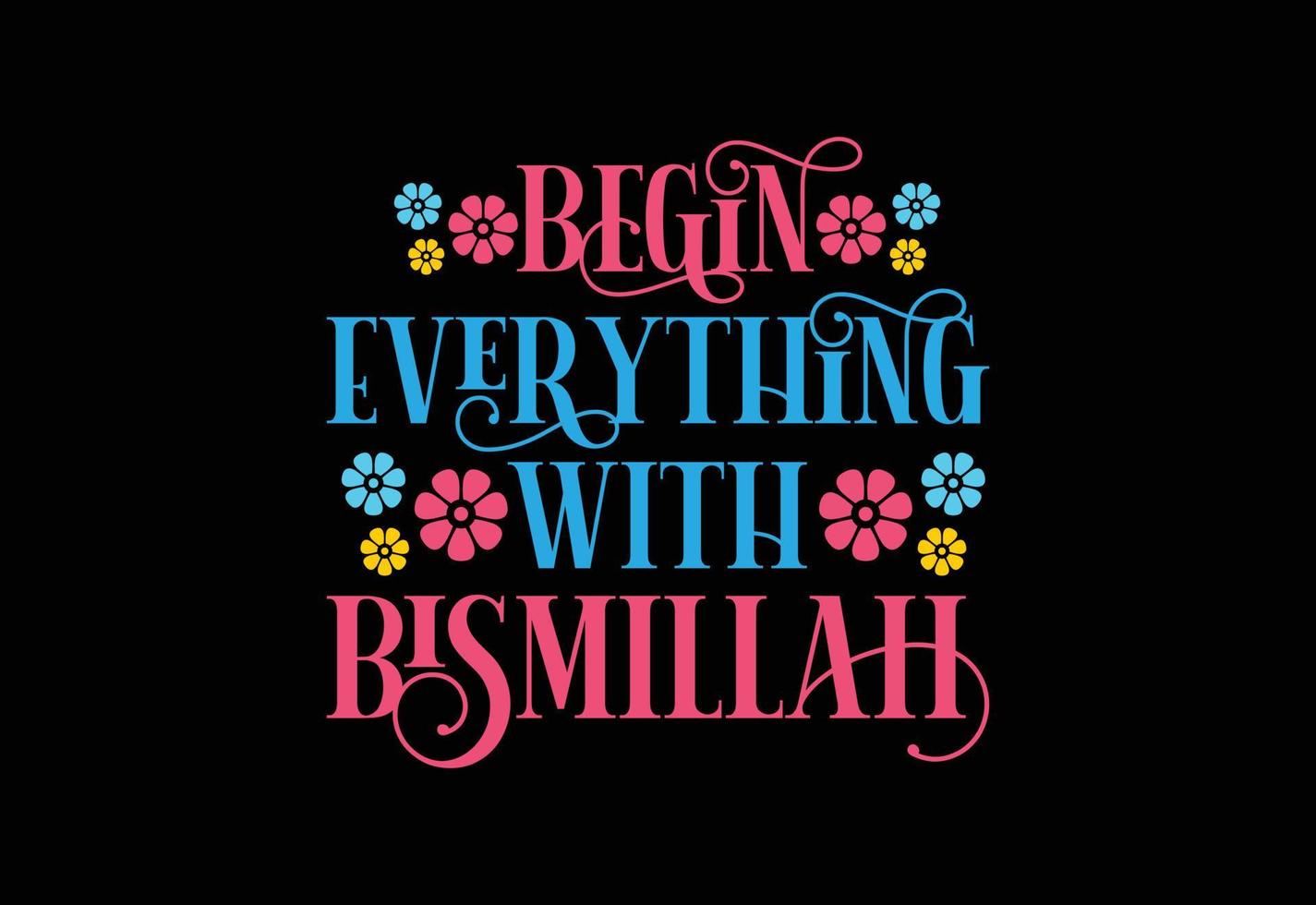 vector bismillah. comienza todo con el nombre de allah. hablando de bismillah