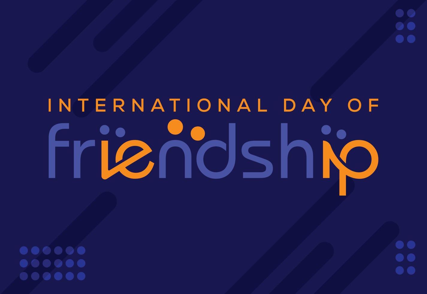 International friendship day vector template for the celebration.