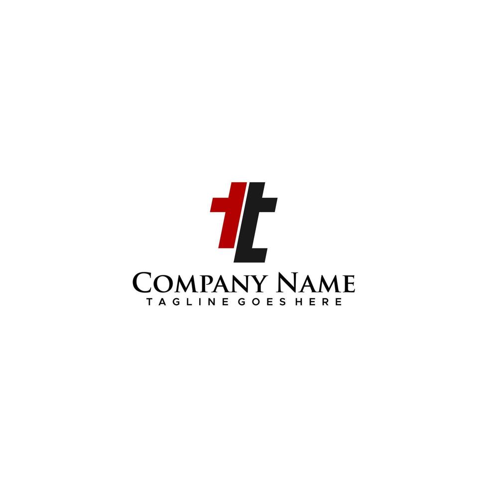 logo design letter TT for brand and company names vector
