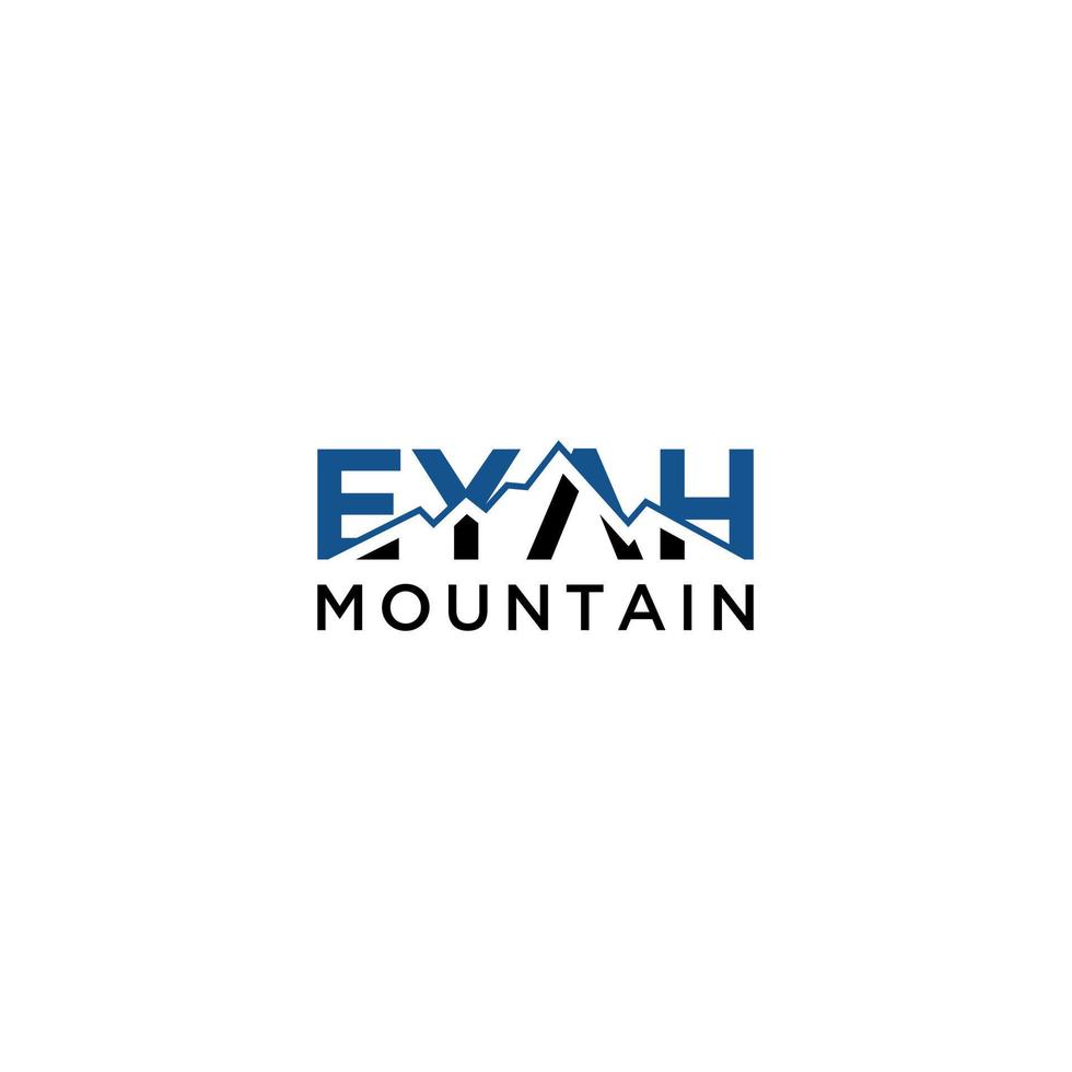 EYAH mountain logo sign design vector