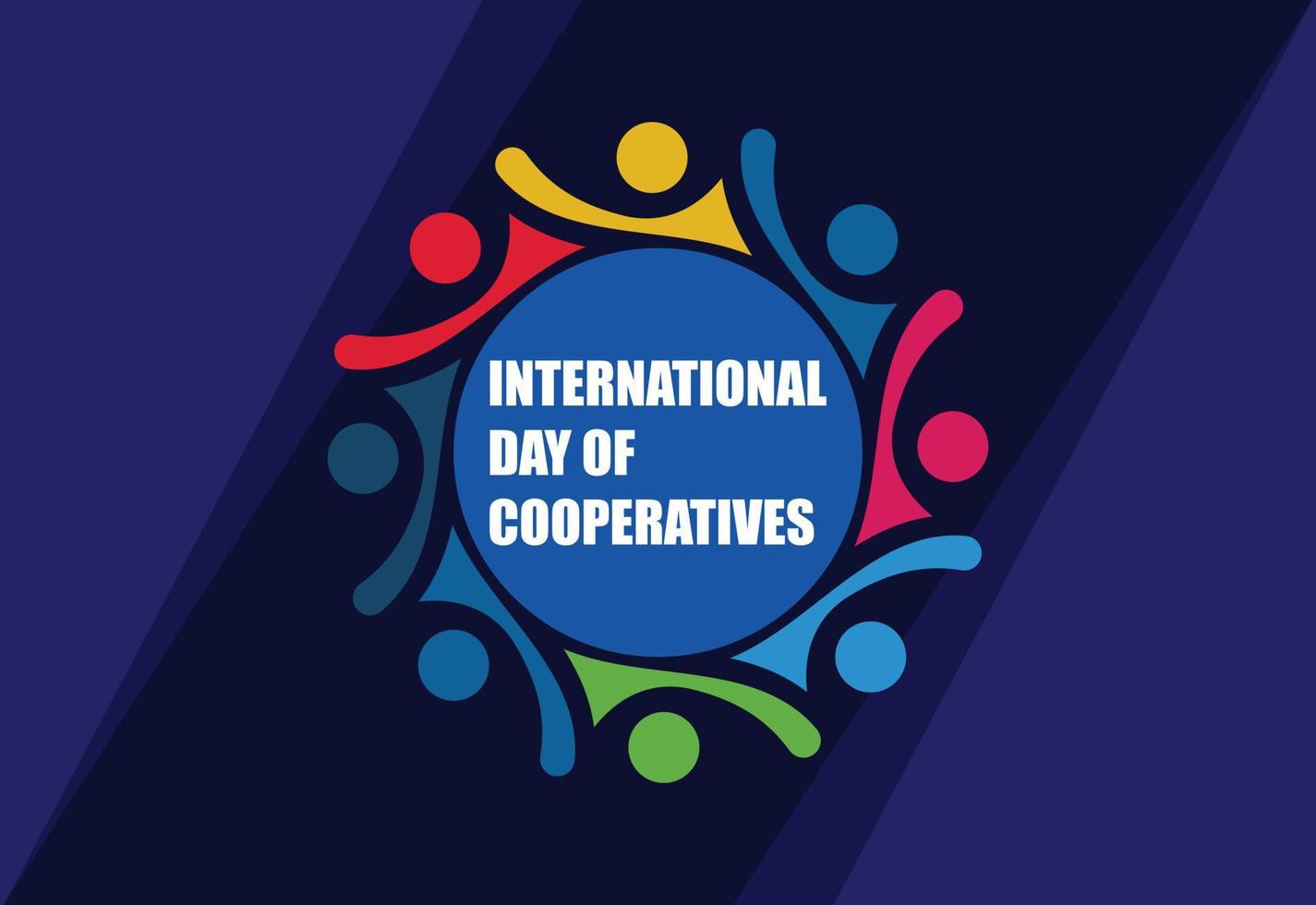 plantilla de vector de celebración del día internacional de las cooperativas