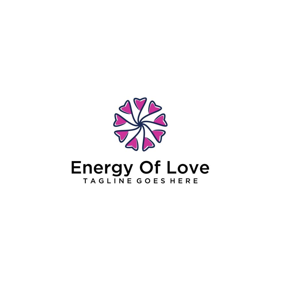 Organization of love beauty logo sign design vector