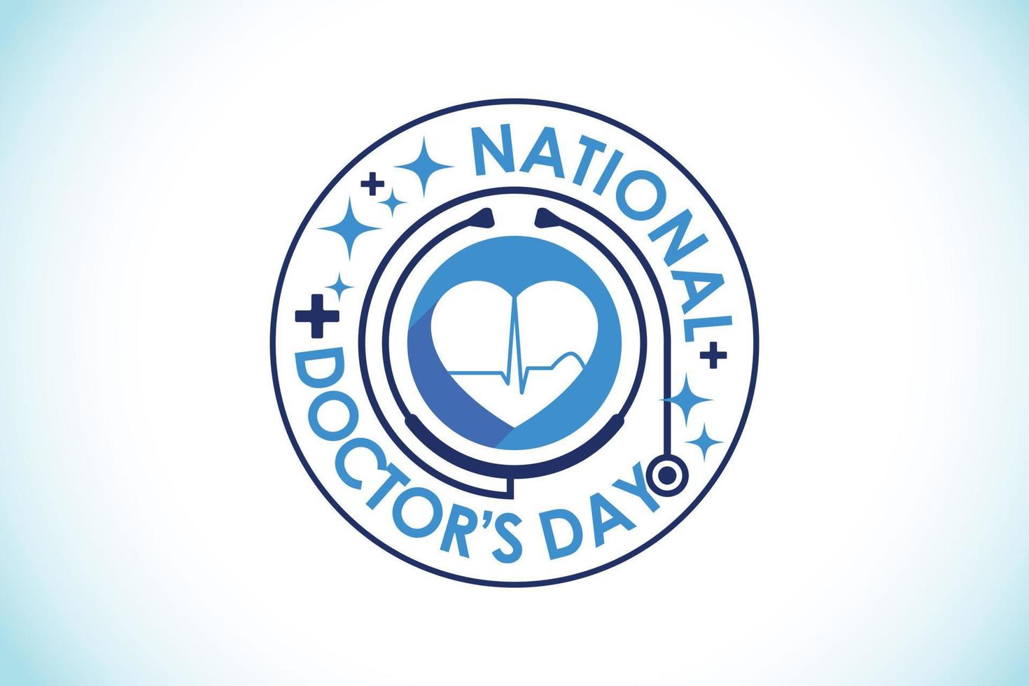 National doctors day. World doctors day template. Vector illustration.