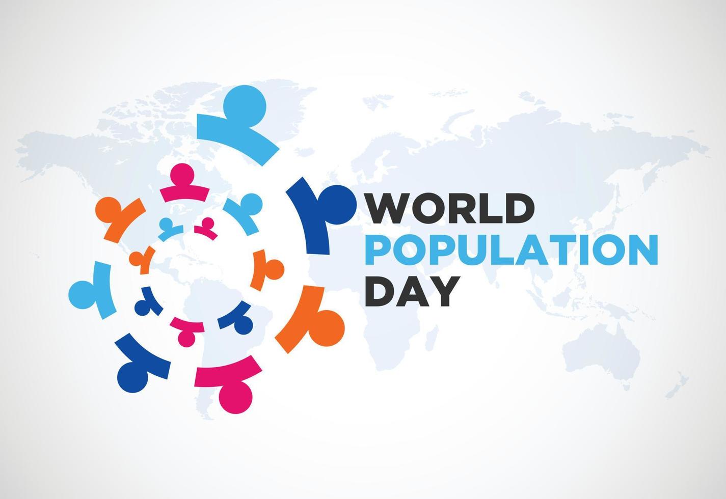 World Population Day July 11. Holiday concept. Background template vector illustration.
