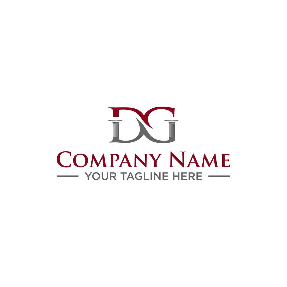 DG Law Firm Initial for Your Company Logo Sign Design vector