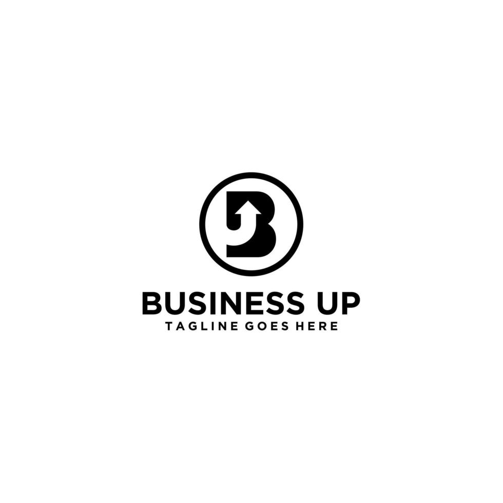 Initial B with up arrow for your business vector