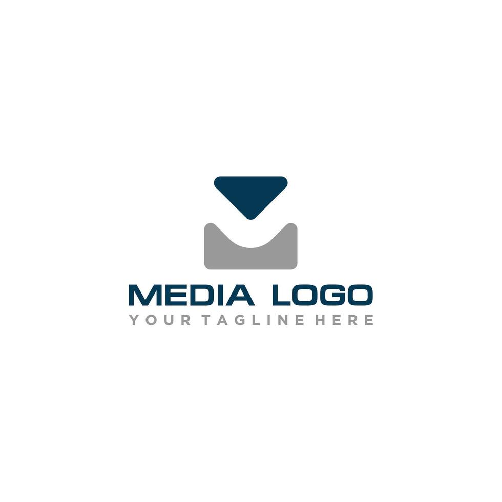 m diseño de signo de logotipo inicial vector