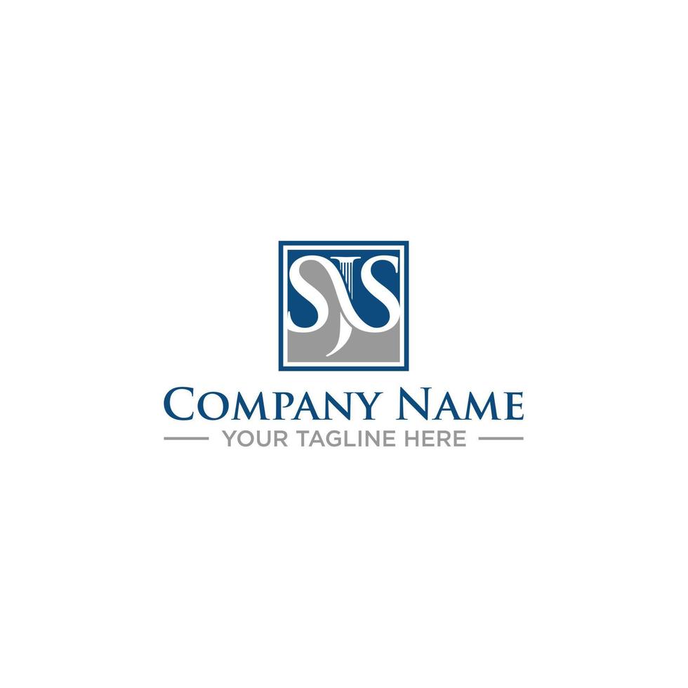 SJS Initial Logo Design for Your Company vector
