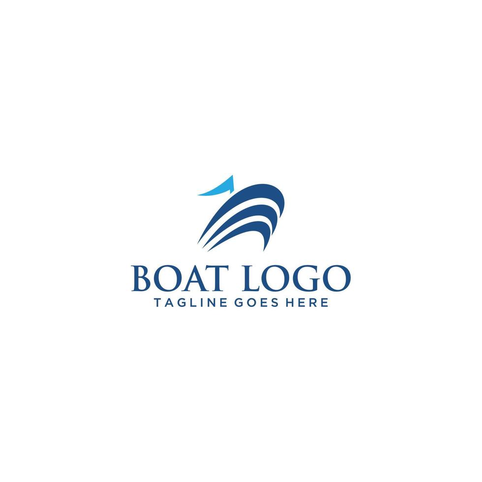 Boat And Sea Logo Sign vector