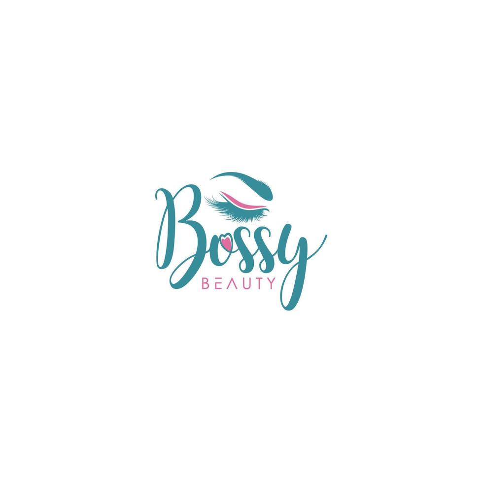 Beauty Eye Bossy Logo Sign Symbol Icon vector