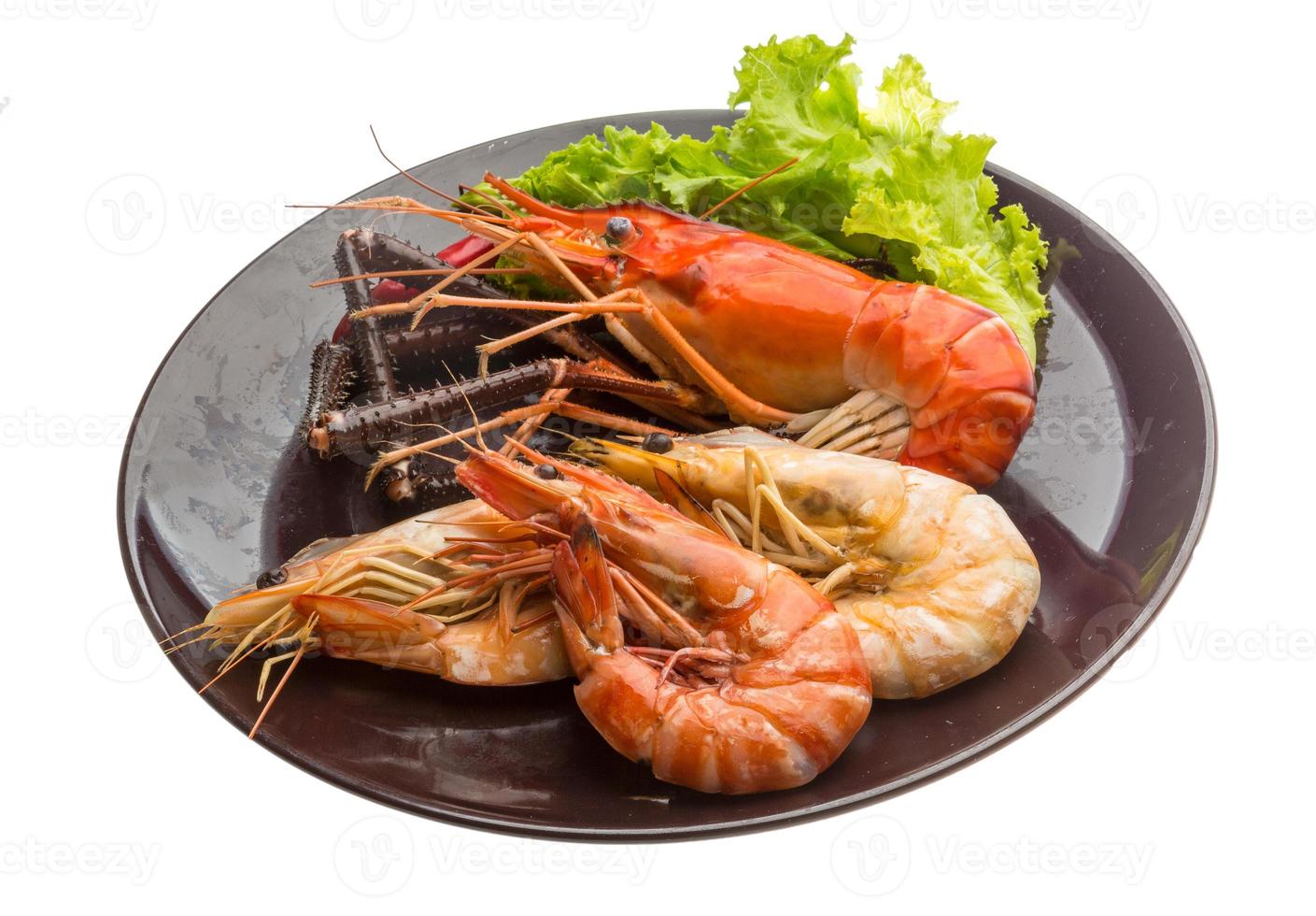 Giant Freshwater Prawn and king prawns photo