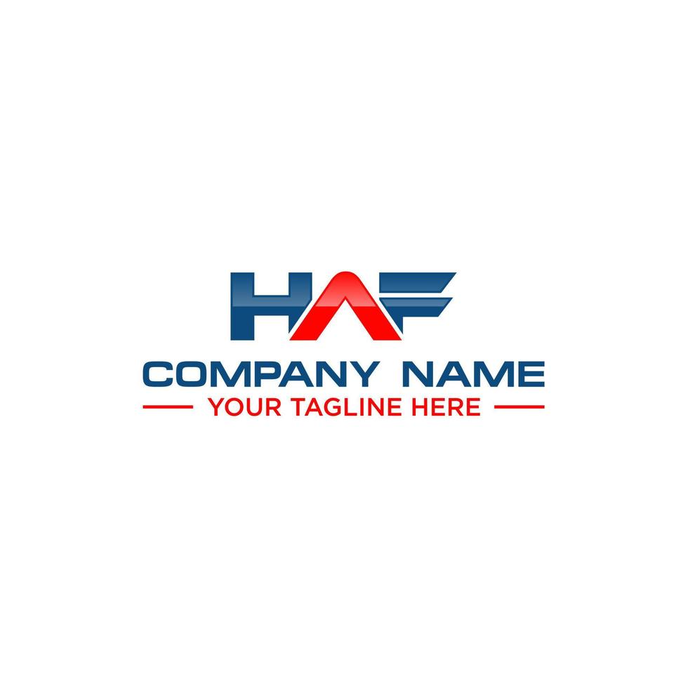 HAF Initial Modern Logo Design vector