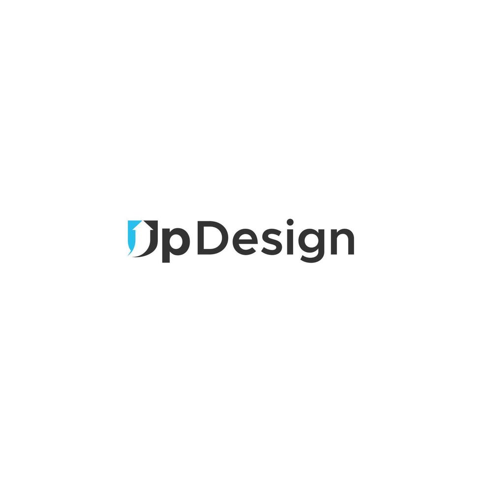 Up text logo icon design vector template