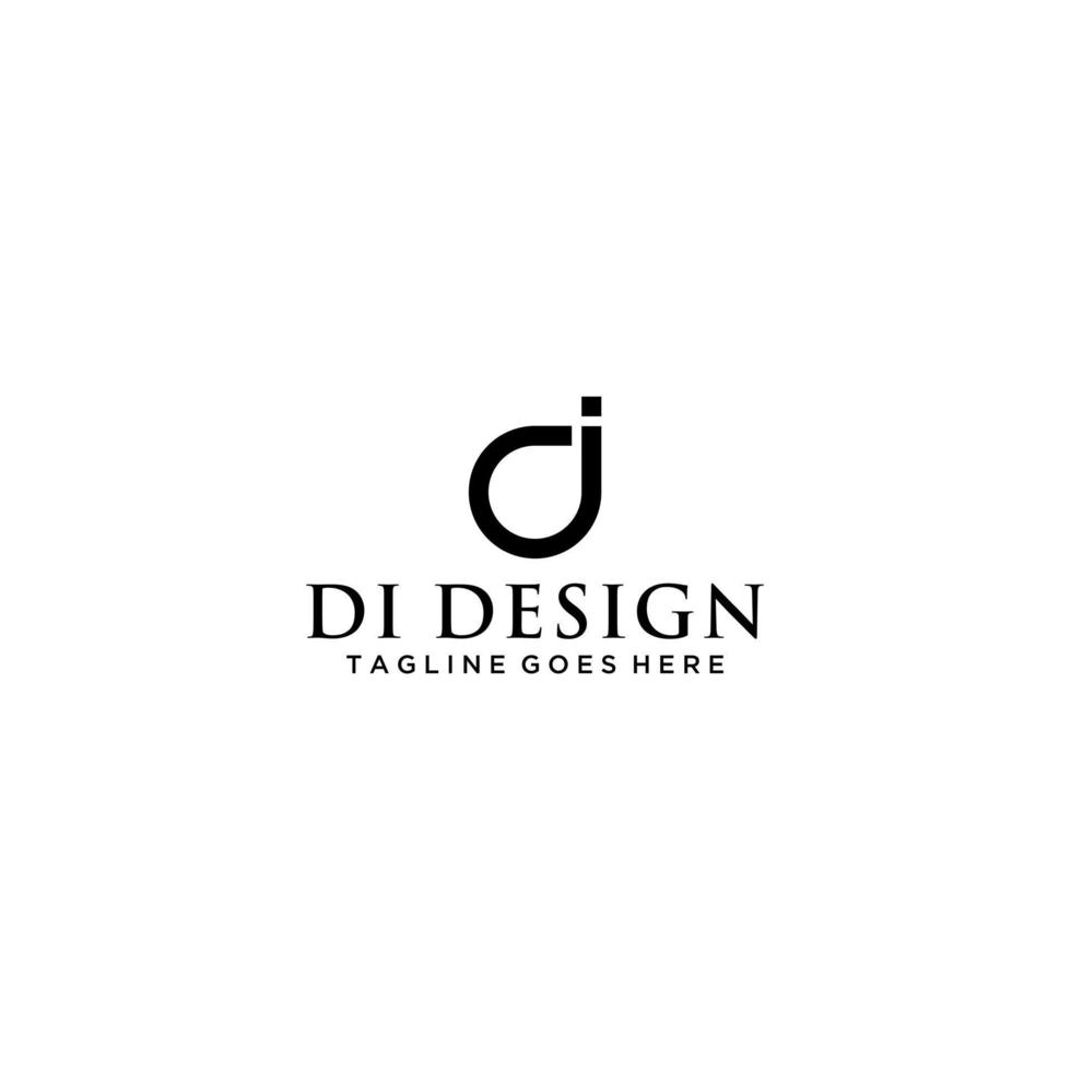 Letter DI Minimalist Concept Logo Template Vector, DI Logo Concept vector