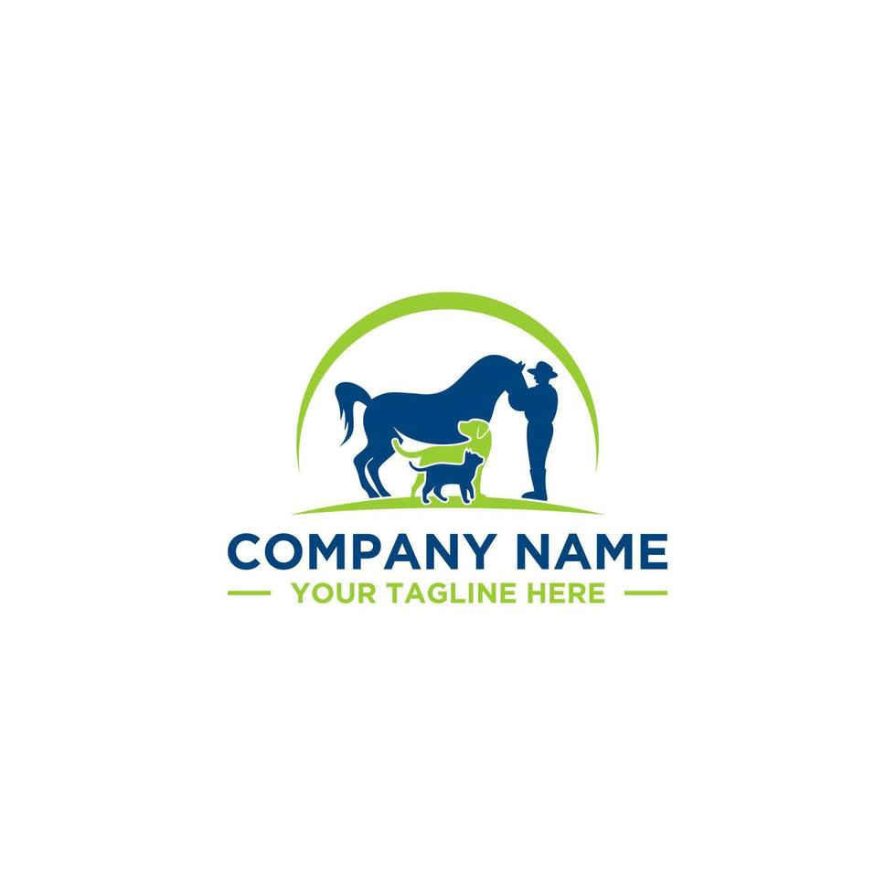 diseño de logotipo creativo de animales y mascotas vector