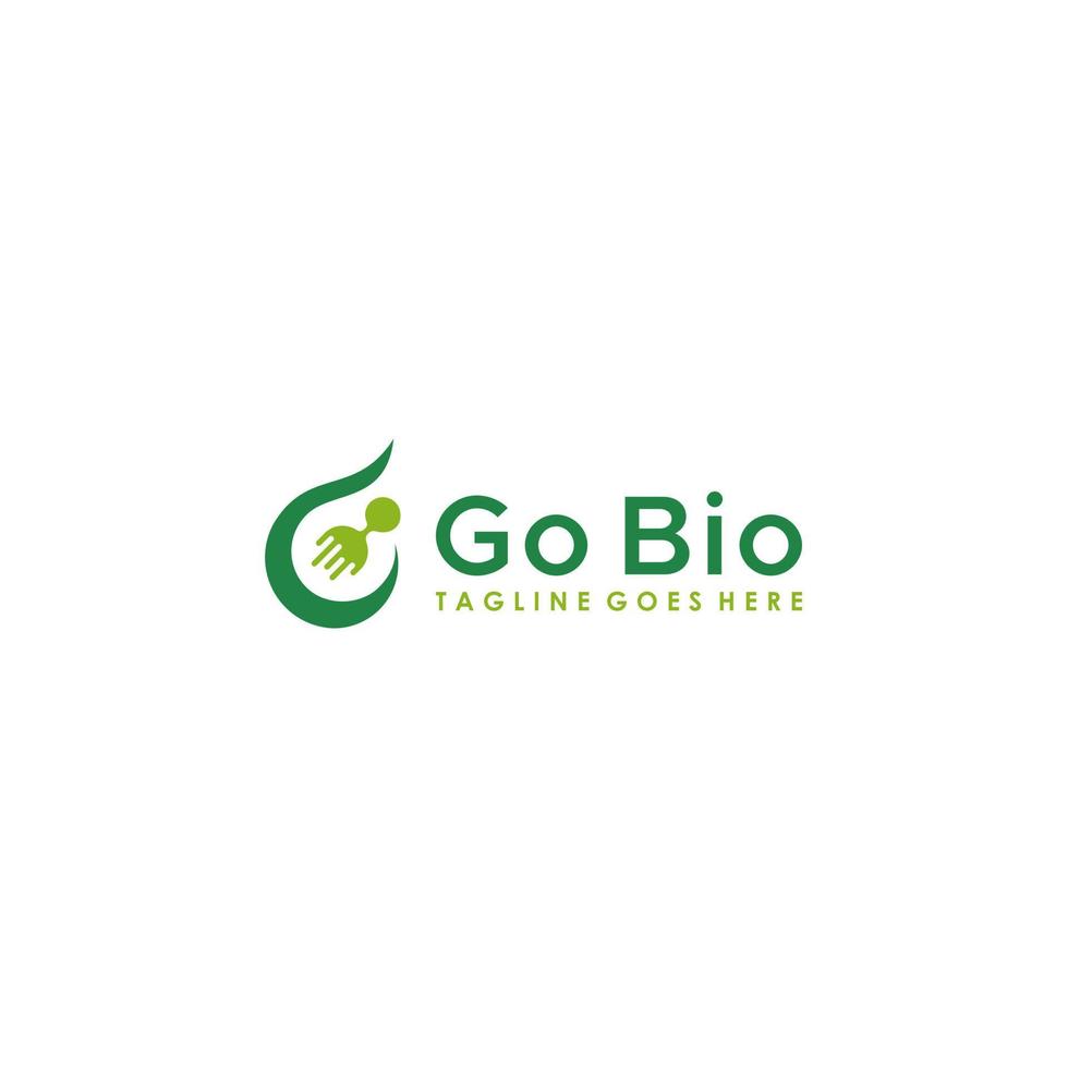 B letter with bio logo design template vector