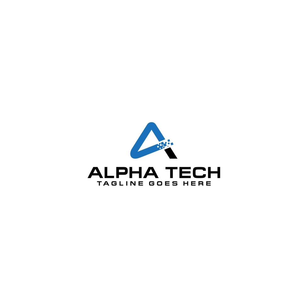 A Tech Letter Logo Sign Design vector