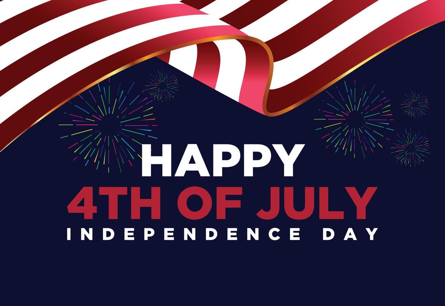 feliz día de la independencia, fiesta nacional del 4 de julio. ilustración vectorial vector