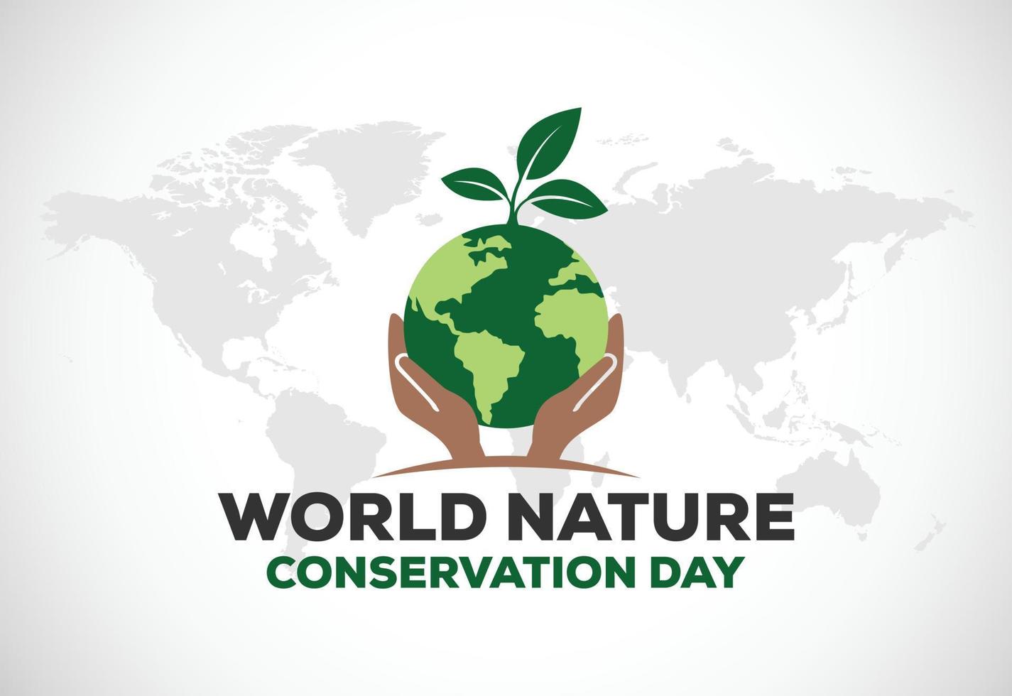 ilustración de vector de día mundial de conservación de la naturaleza