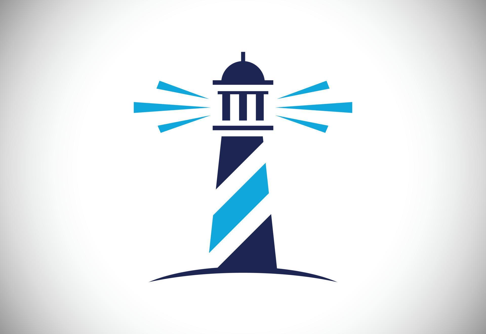 Modern professional lighthouse logo emblem. Harbor logo, Lighthouse