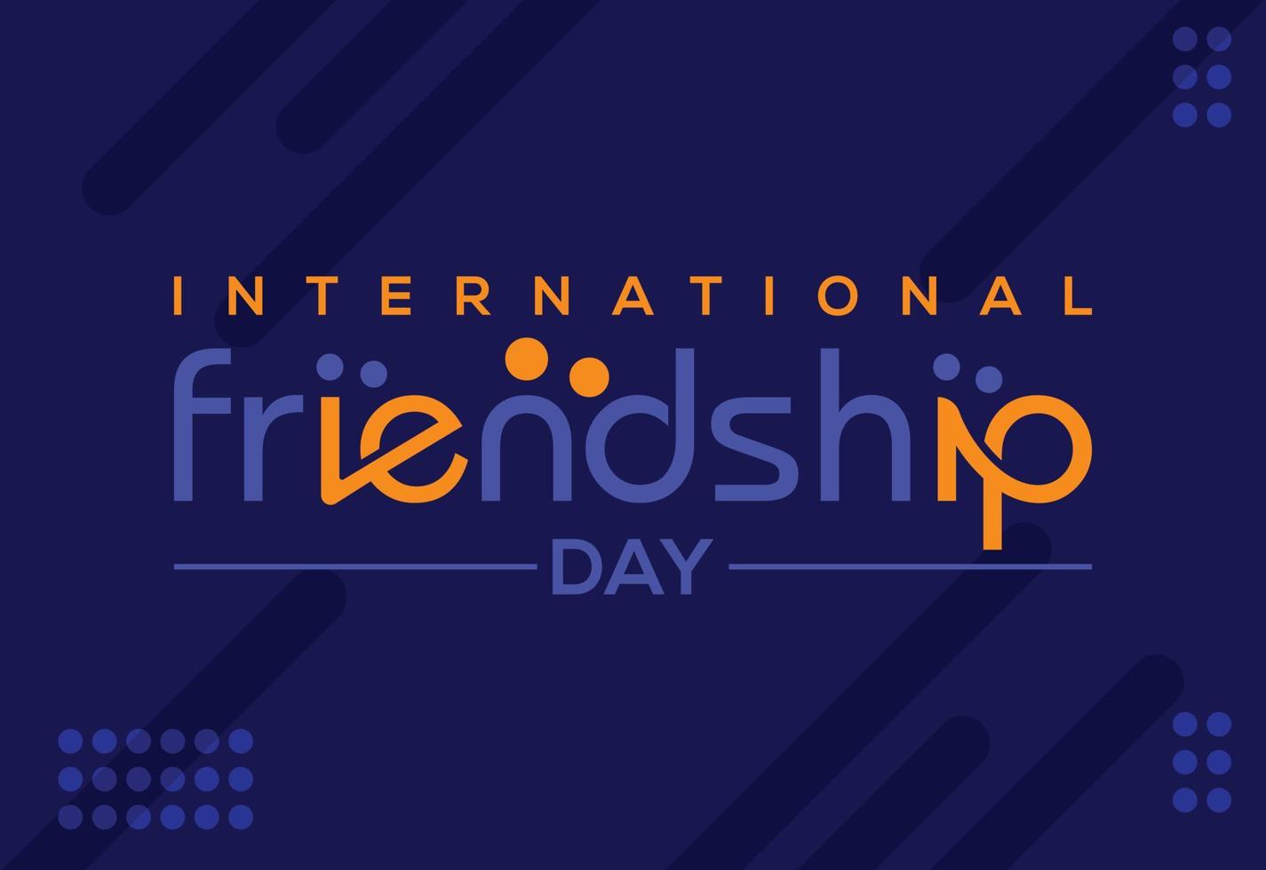 International friendship day vector template for the celebration.