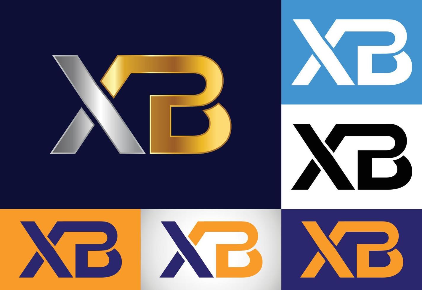 Initial Monogram Letter X B Logo Design Vector Template. Graphic Alphabet Symbol.