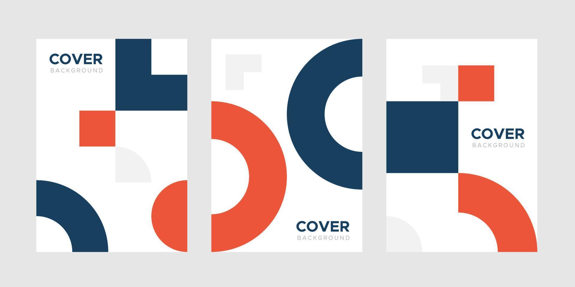 Geometric cover vector design set