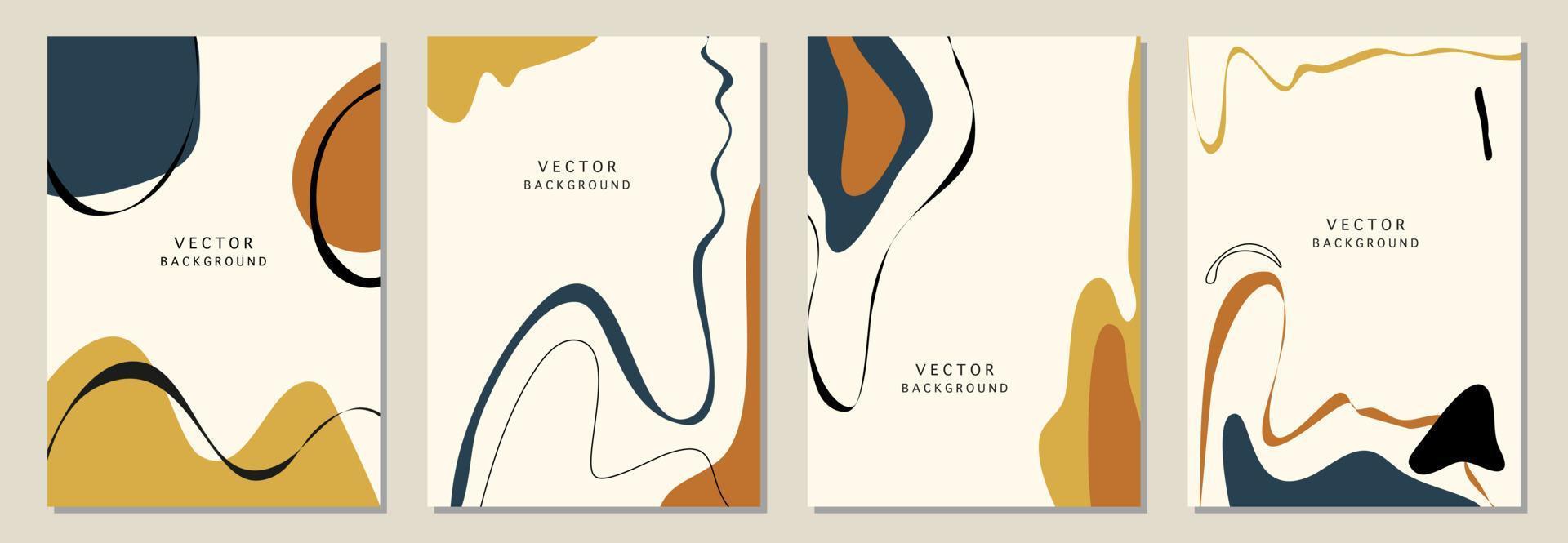 fondos abstractos modernos. estilo minimalista de moda. varias formas configuran plantillas de diseño buenas para la tarjeta de fondo saludo papel tapiz folleto volante invitación y otros. ilustración vectorial vector