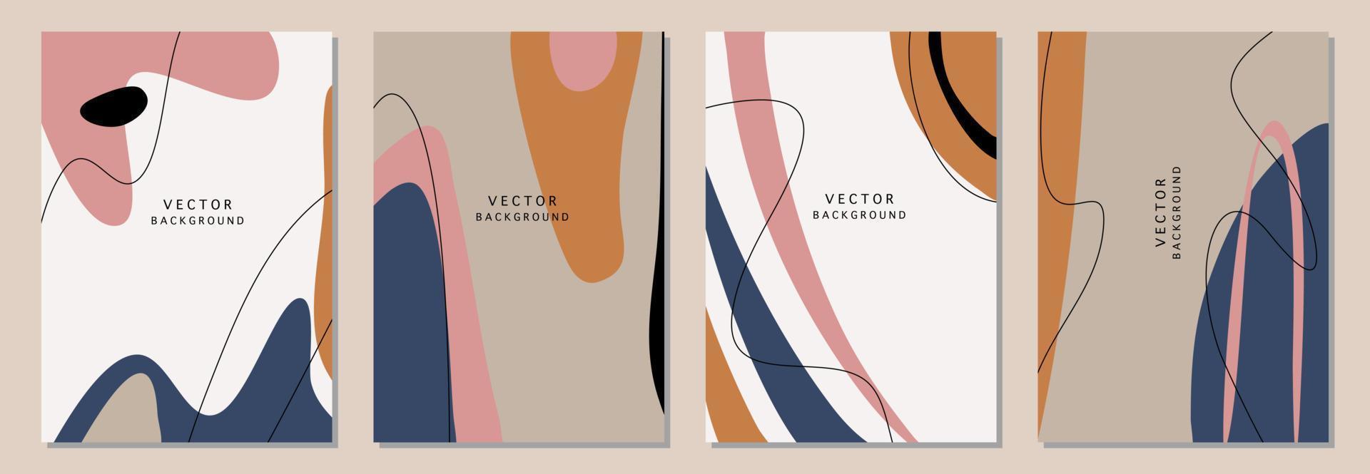 fondos abstractos modernos. estilo minimalista de moda. varias formas configuran plantillas de diseño buenas para la tarjeta de fondo saludo papel tapiz folleto volante invitación y otros. ilustración vectorial vector