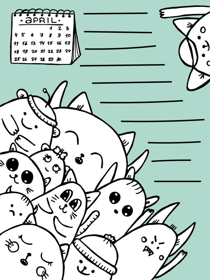 Vector illustration in hand-drawn doodle style. Funny happy characters. The design of the cover.
