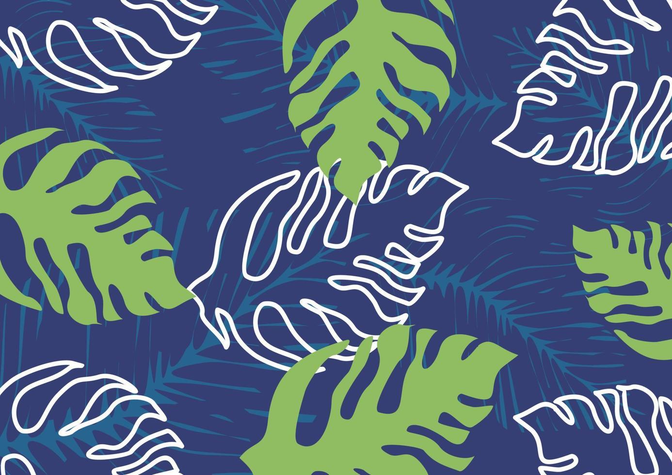 tropical leaf background pattern design vector