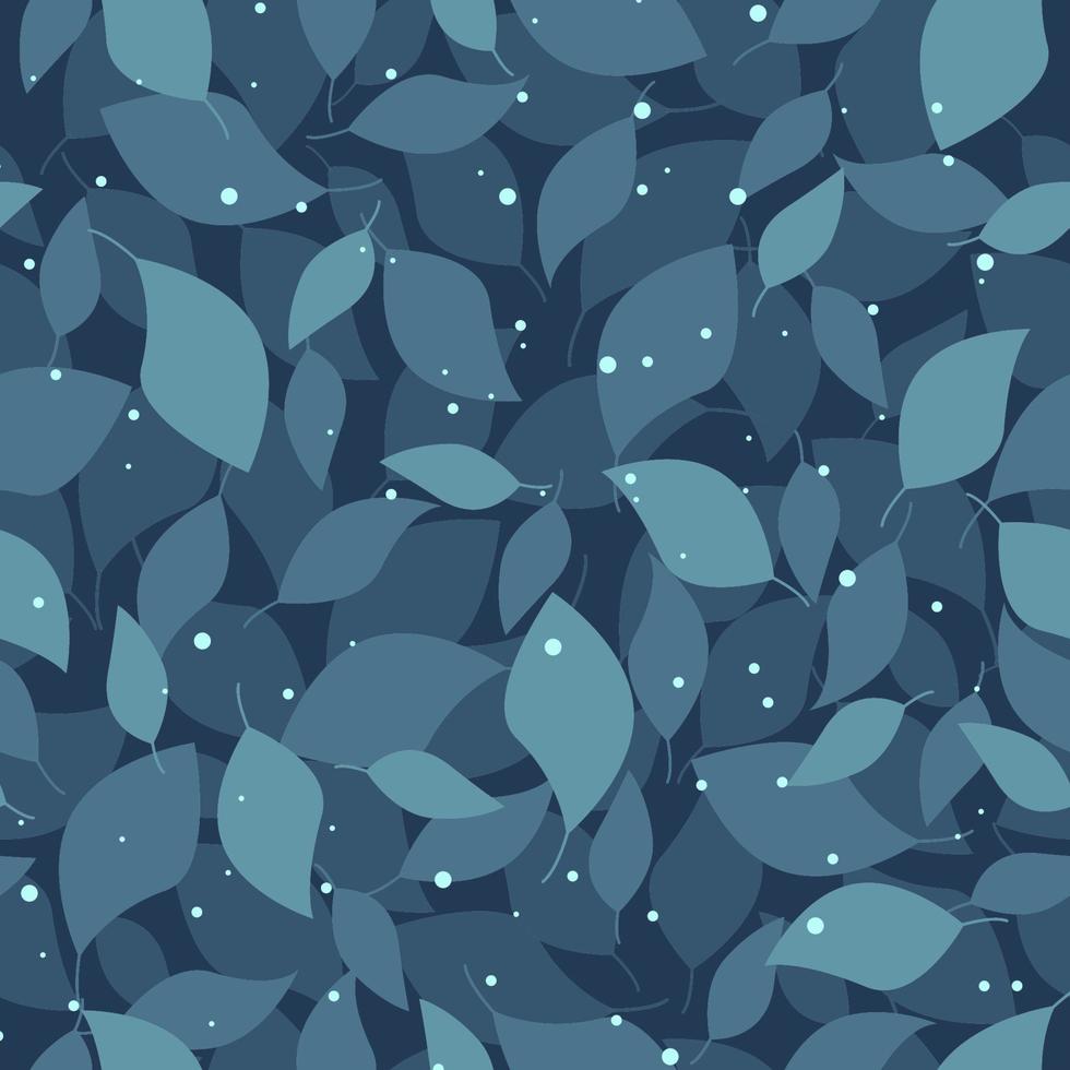 seamless pattern night leaf fall vector